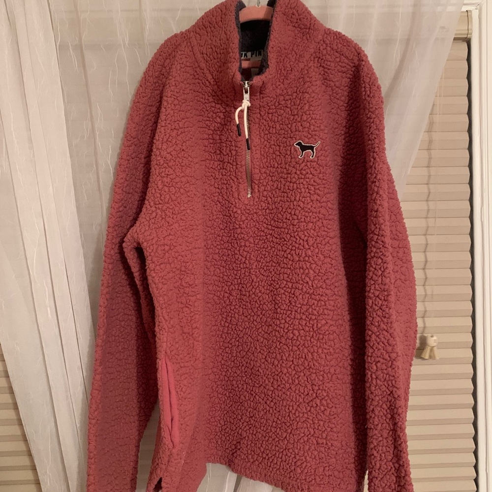 Sherpa 3-quarter zip up